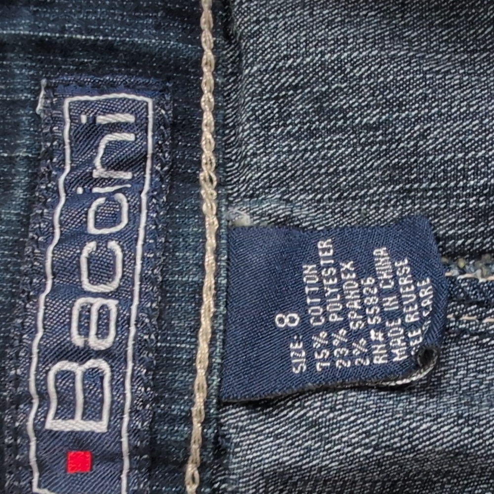 Baccini Denim Skirt, Fun Back Pockets, Western Casual, Size 8 - Picture 9 of 9